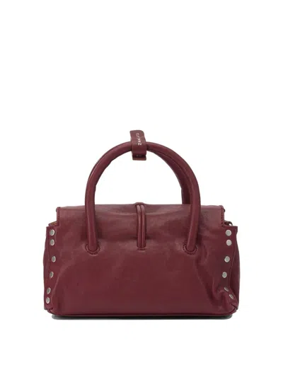 Zanellato Small Dotta Smooth Leather Top Handle Bag In Burgundy