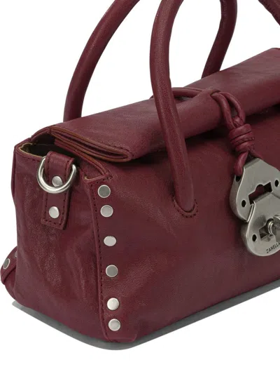 Zanellato Small Dotta Smooth Leather Top Handle Bag In Burgundy