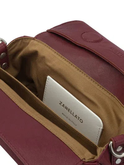 Zanellato Small Dotta Smooth Leather Top Handle Bag In Burgundy
