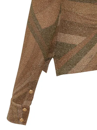 Pucci Abstract Print Lurex Sweater In Multi