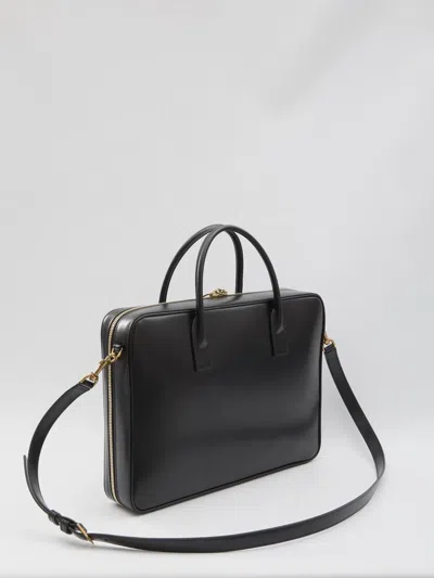Saint Laurent Sac De Jour Large Slim Bauletto Bag In Smooth Leather In Black