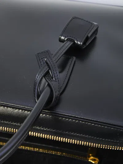 Saint Laurent Sac De Jour Large Slim Bauletto Bag In Smooth Leather In Black