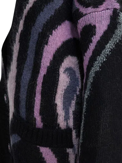 Pucci Embroidered Mohair Blend Oversize Cardigan In Multi
