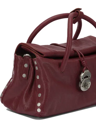 Zanellato Small Dotta Smooth Leather Top Handle Bag In Red
