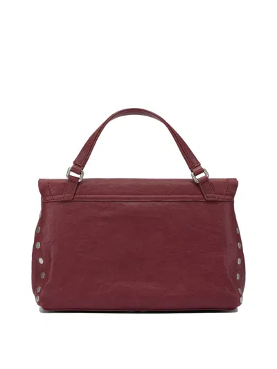 Zanellato Postina Tabacco Baby Leather Handbag In Red
