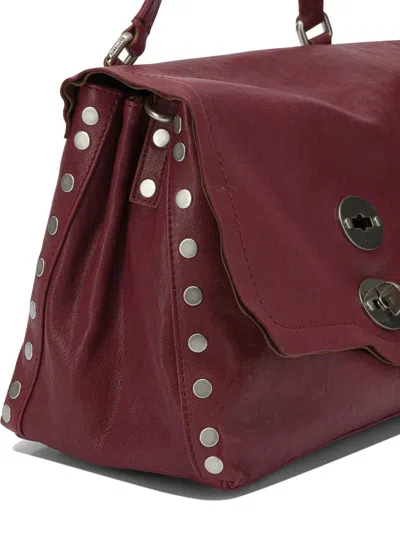 Zanellato Postina Tabacco Baby Leather Handbag In Red