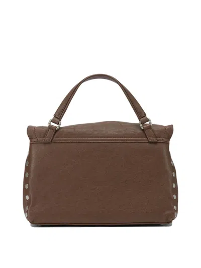Zanellato Studded-detail Turn-lock Tote Bag In Brown