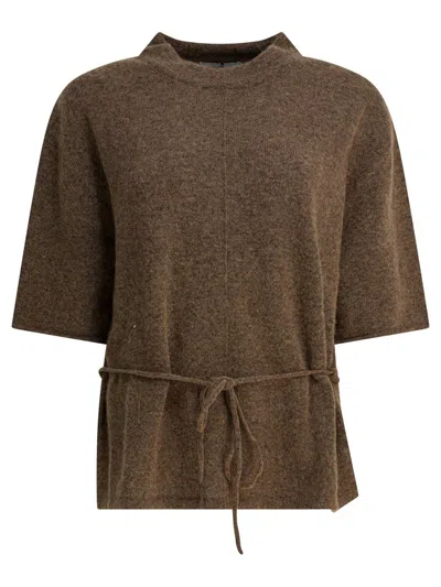 Umarmung Wool-blend Crew-neck Sweater Knitwear Brown In Brown