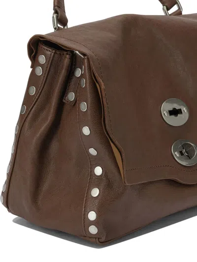 Zanellato Studded-detail Turn-lock Tote Bag In Brown