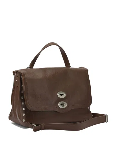 Zanellato Studded-detail Turn-lock Tote Bag In Brown