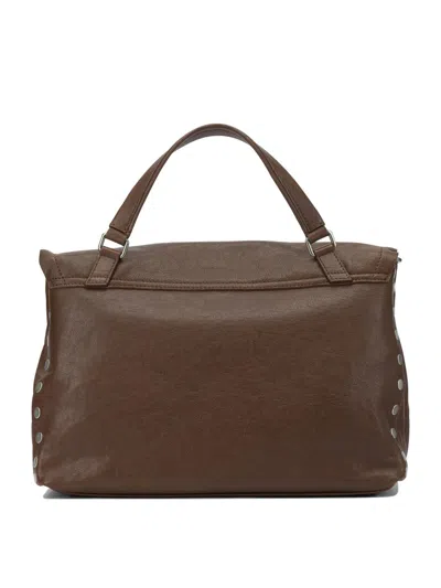 Zanellato Studded-detail Turn-lock Tote Bag In Brown