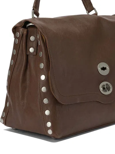 Zanellato Studded-detail Turn-lock Tote Bag In Brown
