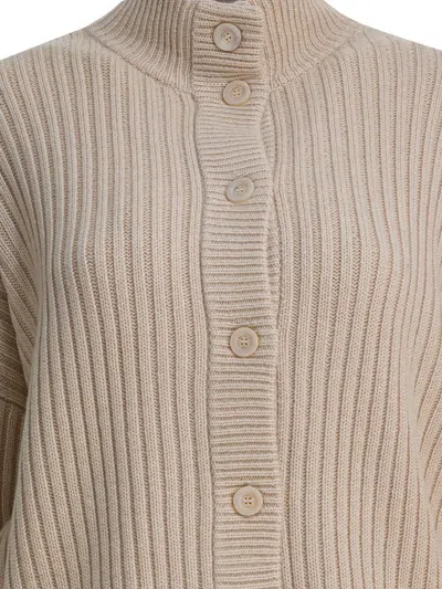 Max Mara Afelio Wool And Cashmere Cardigan In Neutral