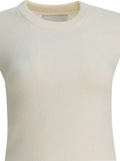 Sa Su Phi Short-sleeve Sweater In White