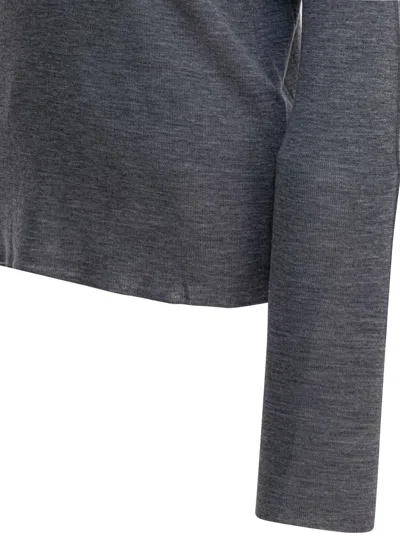 Umarmung Wool Turtleneck Sweater Knitwear Grey In Gray