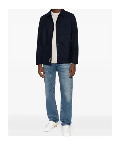 Woolrich Flannel Shirt Jacket Patch Pockets In Black