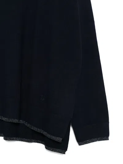Liu •jo Glitter-embellished Jumper In Blue