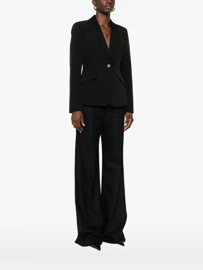 蕾丝细节单排扣夹克