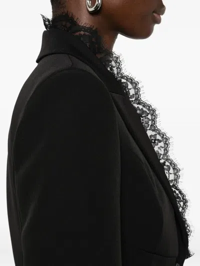 蕾丝细节单排扣夹克