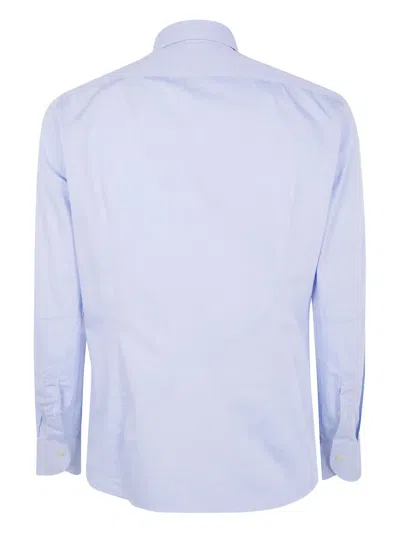 Tintoria Mattei Button-up Cotton Shirt In Blue
