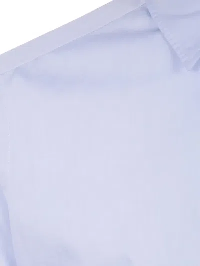 Tintoria Mattei Button-up Cotton Shirt In Blue