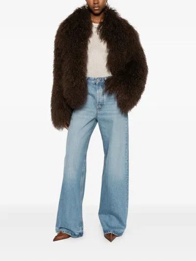 Ducie Rochelle Shearling Jacket In Brown