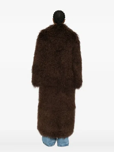Ducie Faye Shearling Coat In Brown