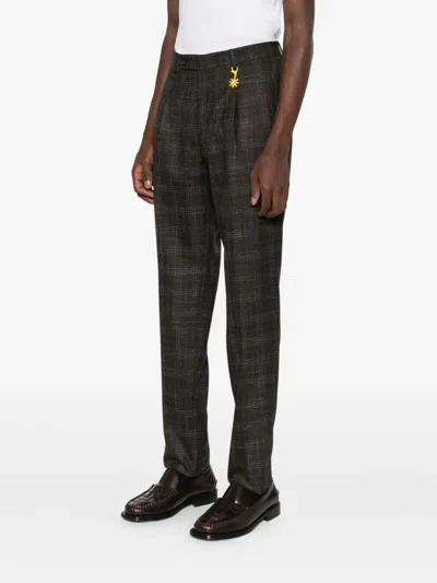 Manuel Ritz Pleated Straight-leg Trousers In Black