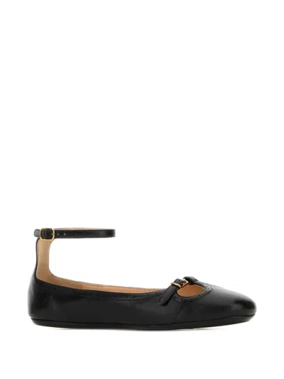Chloé Black Misty Ballerinas In Black