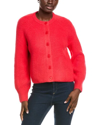 Vince Camuto Women's Saddle Long-sleeve Cardigan Sweater In Red