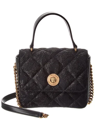 Versace La Medusa Leather Shoulder Bag In Pattern