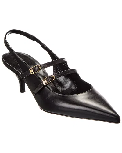 Celine Judy Leather Slingback Pump In Black