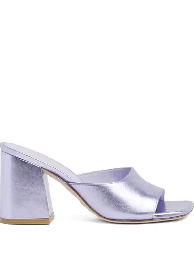 Stuart Weitzman High Heeled Sandals With Thick Heels In Purple
