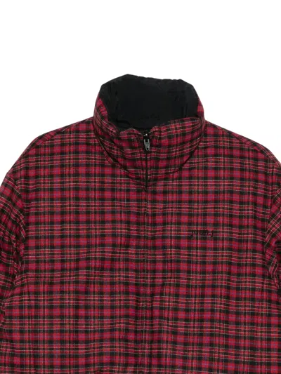 Juunj Plaid-pattern Zip-up Jacket In Red