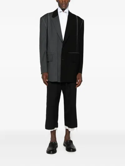 Feng Chen Wang Panelled Blazer In Black
