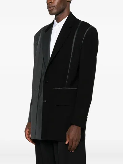 Feng Chen Wang Panelled Blazer In Black