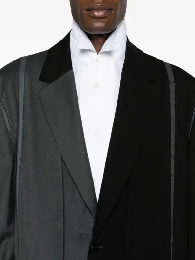 Feng Chen Wang Panelled Blazer In Black