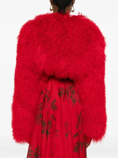 Ducie Becca Shearling Jacket In Red