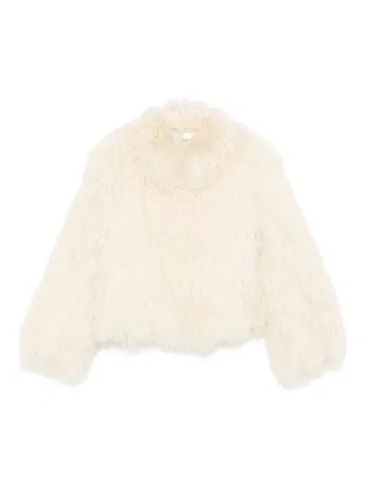 Ducie Rochelle Shearling Jacket In White