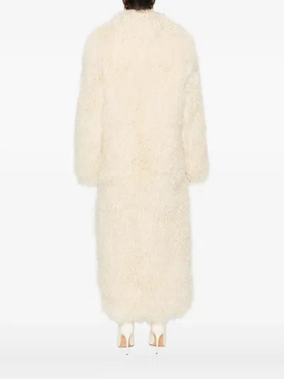 Ducie Faye Shearling Coat In Neutral