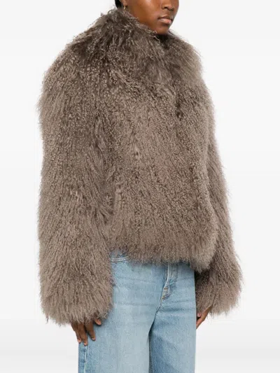 Ducie Rochelle Shearling Jacket In Brown