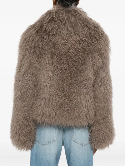 Ducie Rochelle Shearling Jacket In Brown