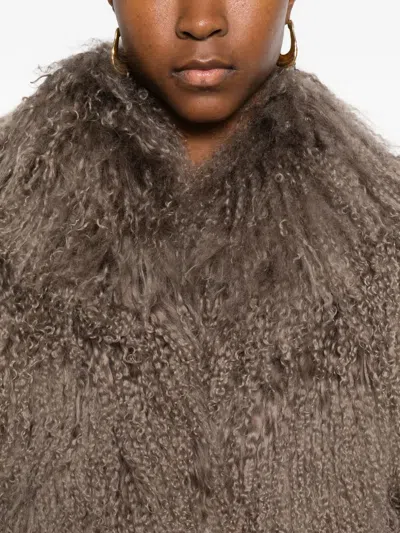 Ducie Rochelle Shearling Jacket In Brown