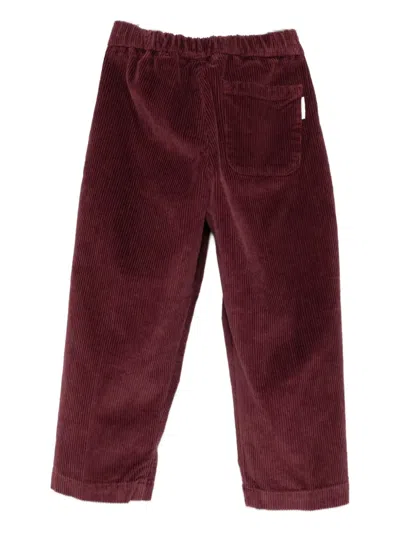Michael Coal Corduroy Straight Trousers In Red