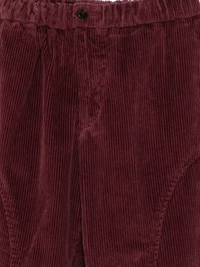 Michael Coal Corduroy Straight Trousers In Red