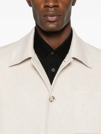 Manuel Ritz Long-sleeved Shirt Jacket In Neutral