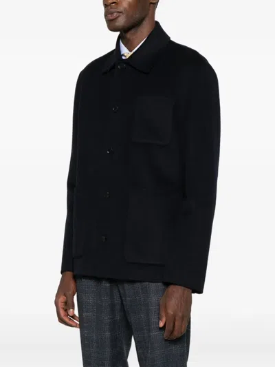 Manuel Ritz Patch-pocket Overshirt In Black