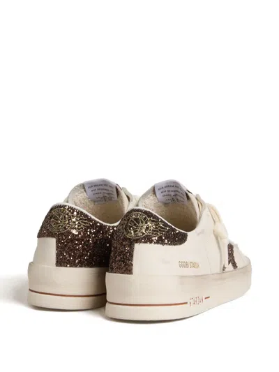Golden Goose Deluxe Brand Stardan Glittered Sneakers In Neutral