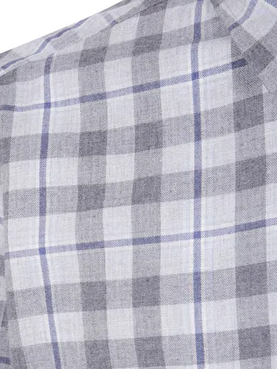 Tintoria Mattei Tartan Shirt Clothing In Gray