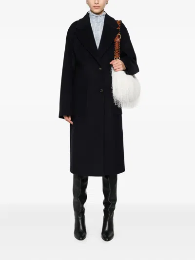 Manuel Ritz Wool-blend Coat In Black